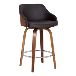 Alec Contemporary 26" Counter Height Swivel Barstool  