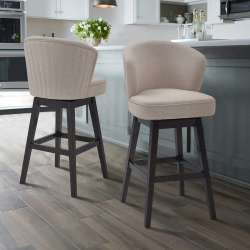 Brandy 30" Bar Height Wood Swivel Barstool 