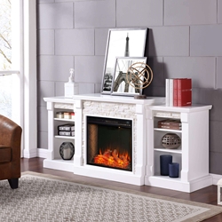 Gallatin Smart Fireplace with Bookcases 