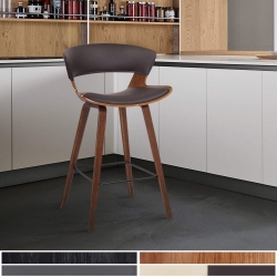 Jagger Modern 26" Wood and Faux Leather Counter Height Bar Stool 