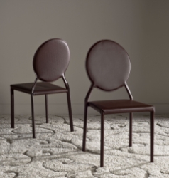 Safavieh Milos 37H Round Back Leather Side Chair (Set of 2) 