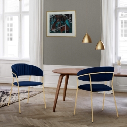 Nara Modern Faux Leather Dining Room Chairs - Set of 2 