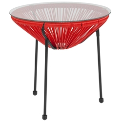 Twilta Comfort Series Rattan Table with Glass Top 