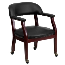 Black Vinyl Guest Chair