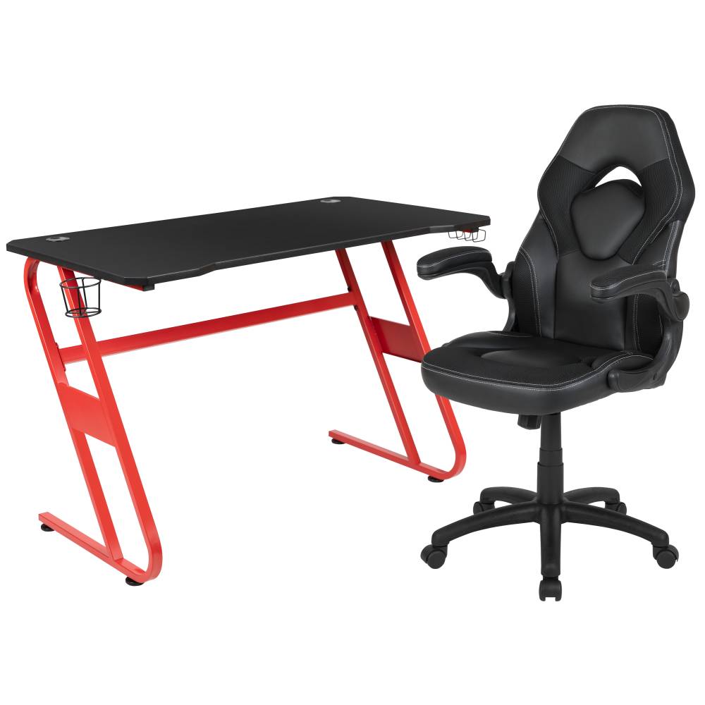 Red Gaming Desk and Chair Set