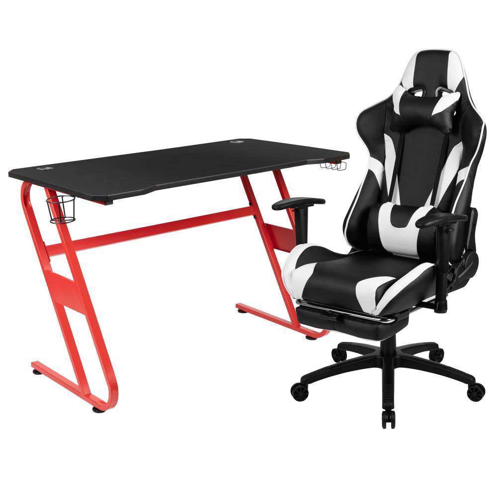 Red Gaming Desk and Chair Set
