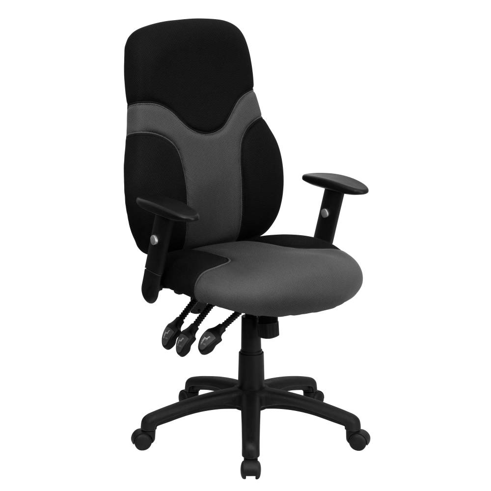 Black/Gray High Back Chair
