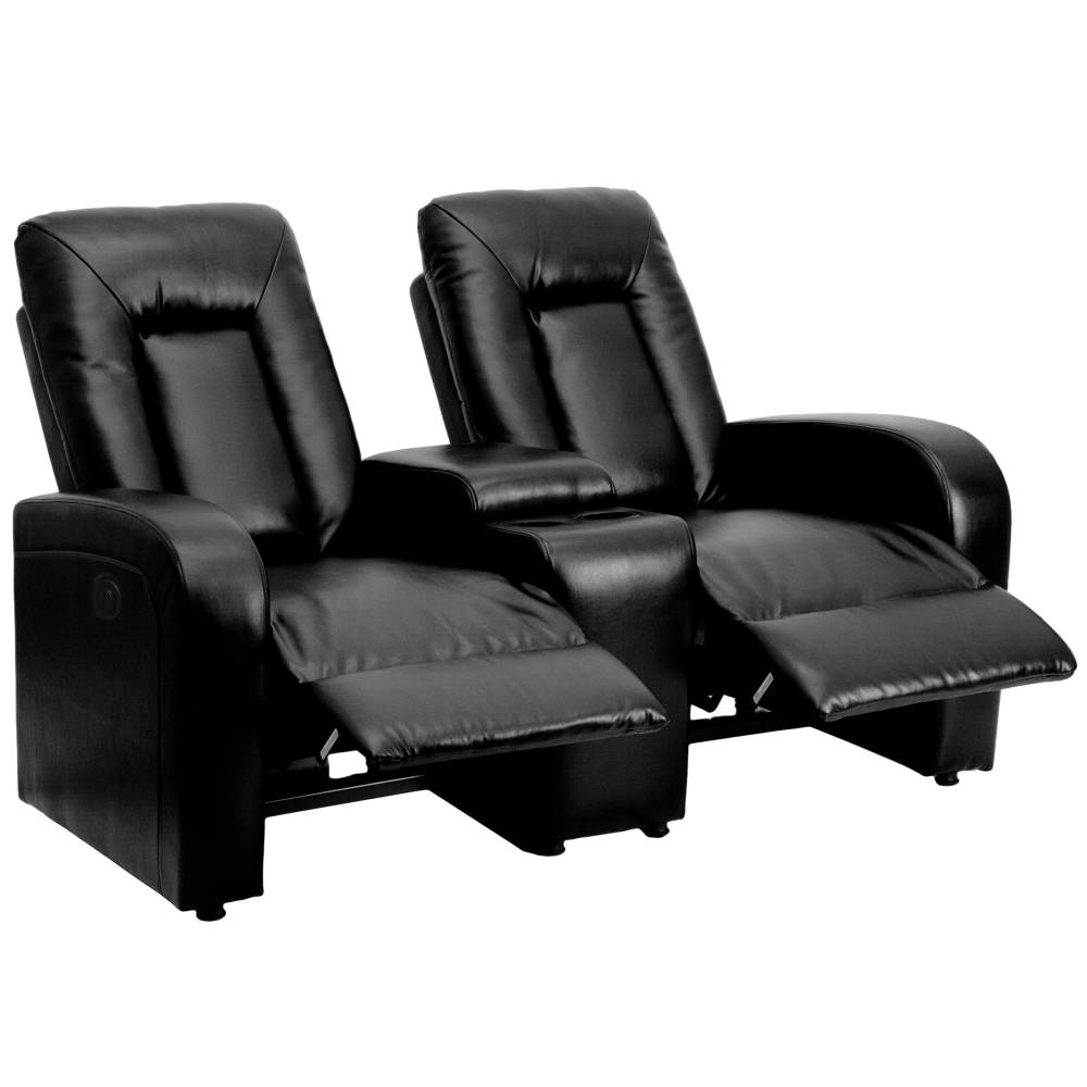 Black Leather Theater - 2 Seat