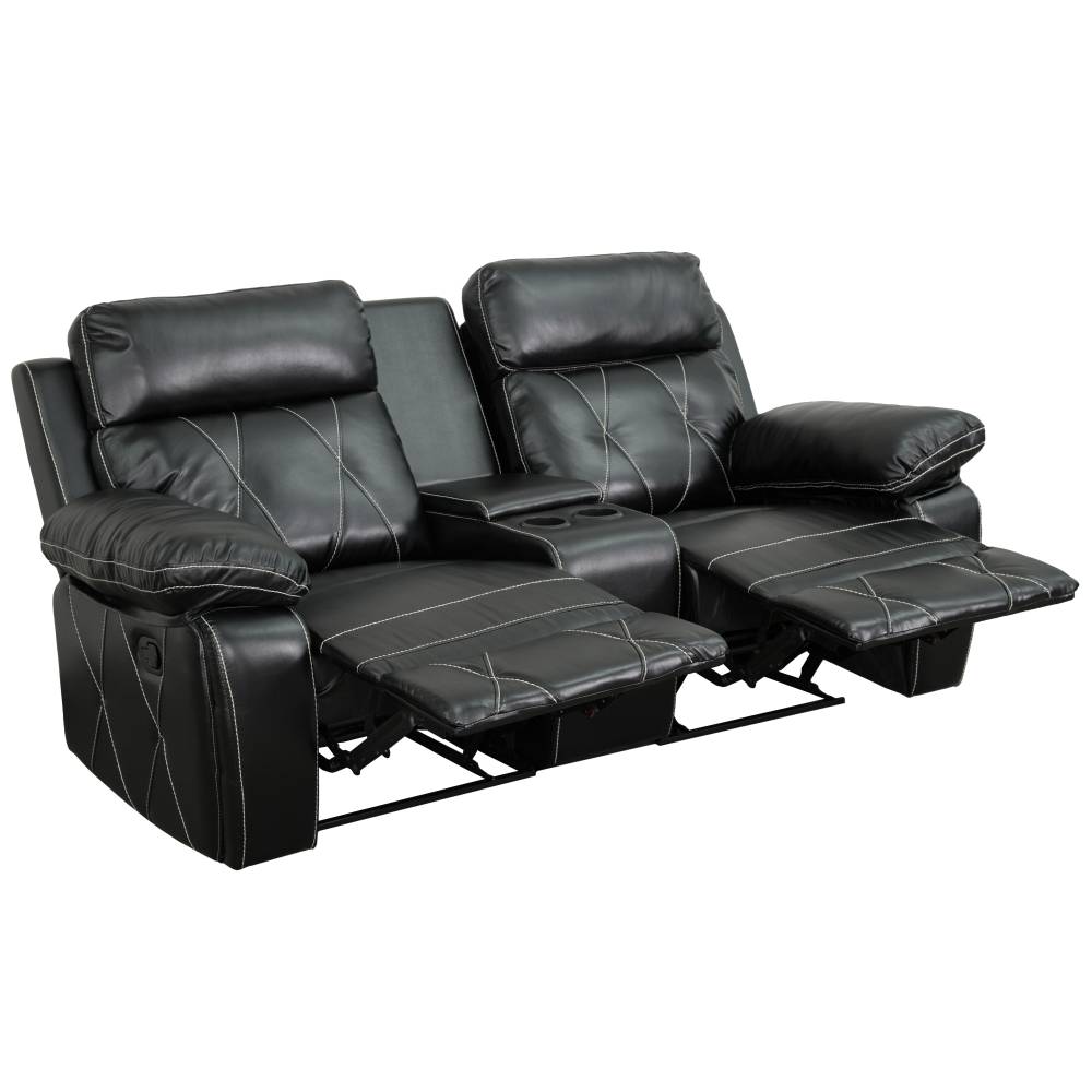 Black Leather Theater - 2 Seat