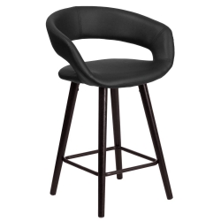24"H Black Vinyl Counter Stool