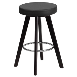 24"H Black Vinyl Counter Stool