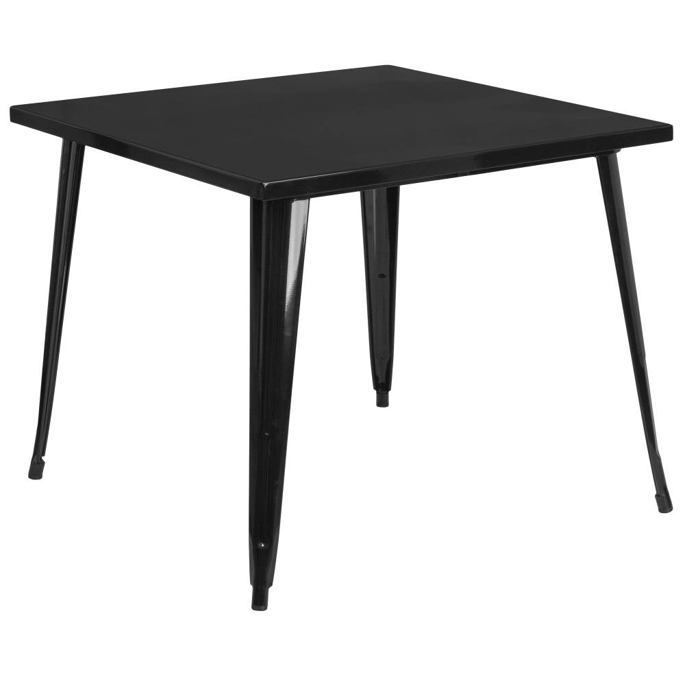 35.5SQ Black Metal Table