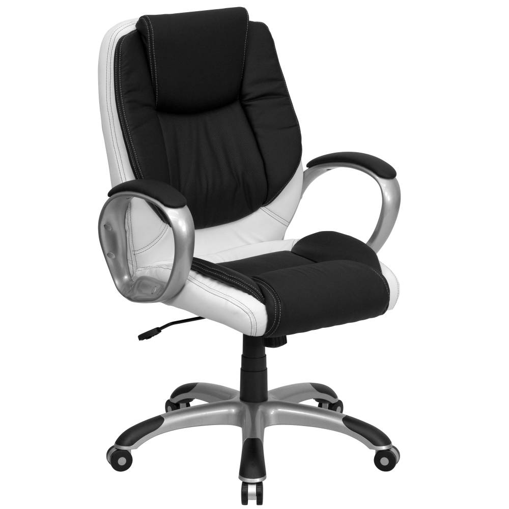 Black/White Mid-Back Chair