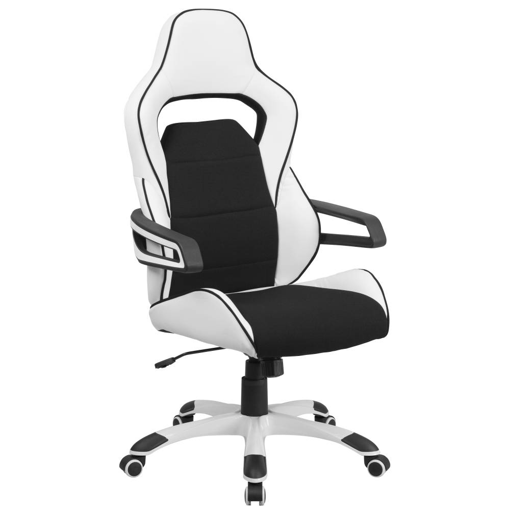 Black/White High Back Chair