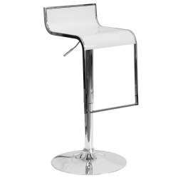 White Plastic Barstool