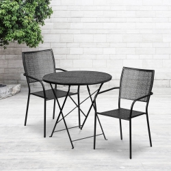 30RD Black Fold Patio Set