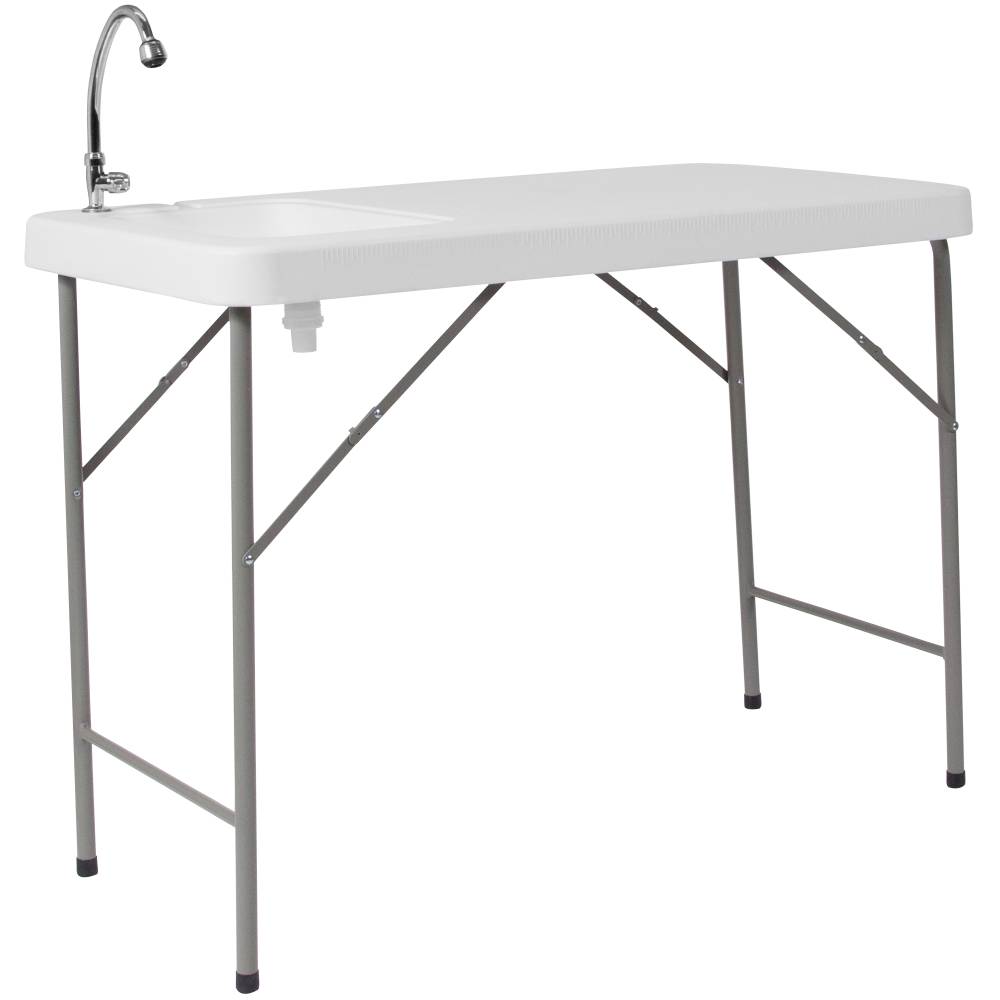 23x45 White Fold Table/Sink