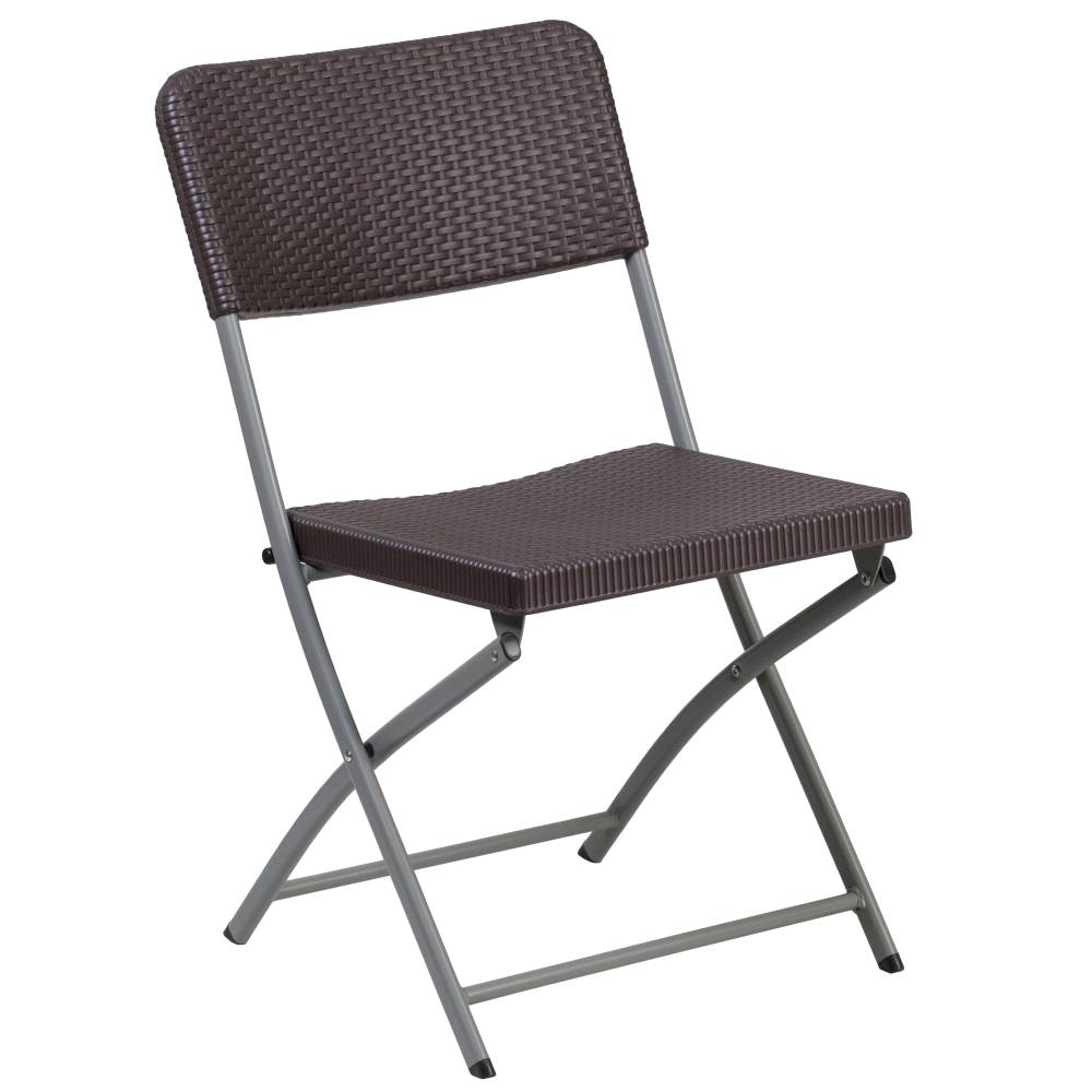 Brown Rattan Plastic Chair