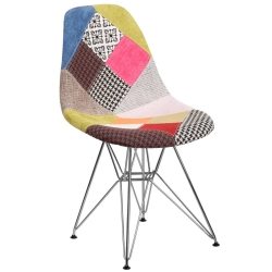 Milan Fabric/Chrome Chair