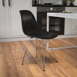 Black Plastic/Chrome Chair