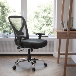 Black 400LB Mid-Back Chair