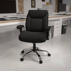 Black 400LB Mid-Back Chair
