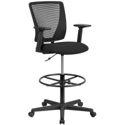 Black Mesh Draft Chair w/ Arms