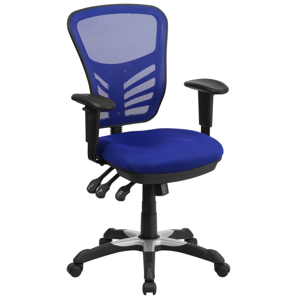 Blue Mid-Back Mesh Chair