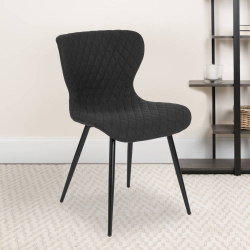 Black Fabric Accent Chair
