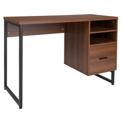 Rustic Pedestal Computer Desk