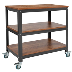 Brown Mobile Bookcase/Cart