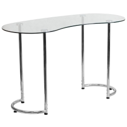 Glass Curvy Computer Desk