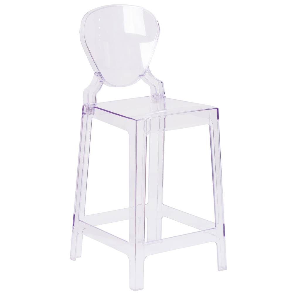 Tear Back Ghost Counter Stool
