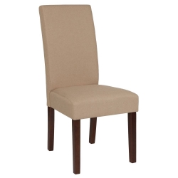Beige Fabric Parsons Chair