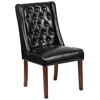 Black Leather Parsons Chair