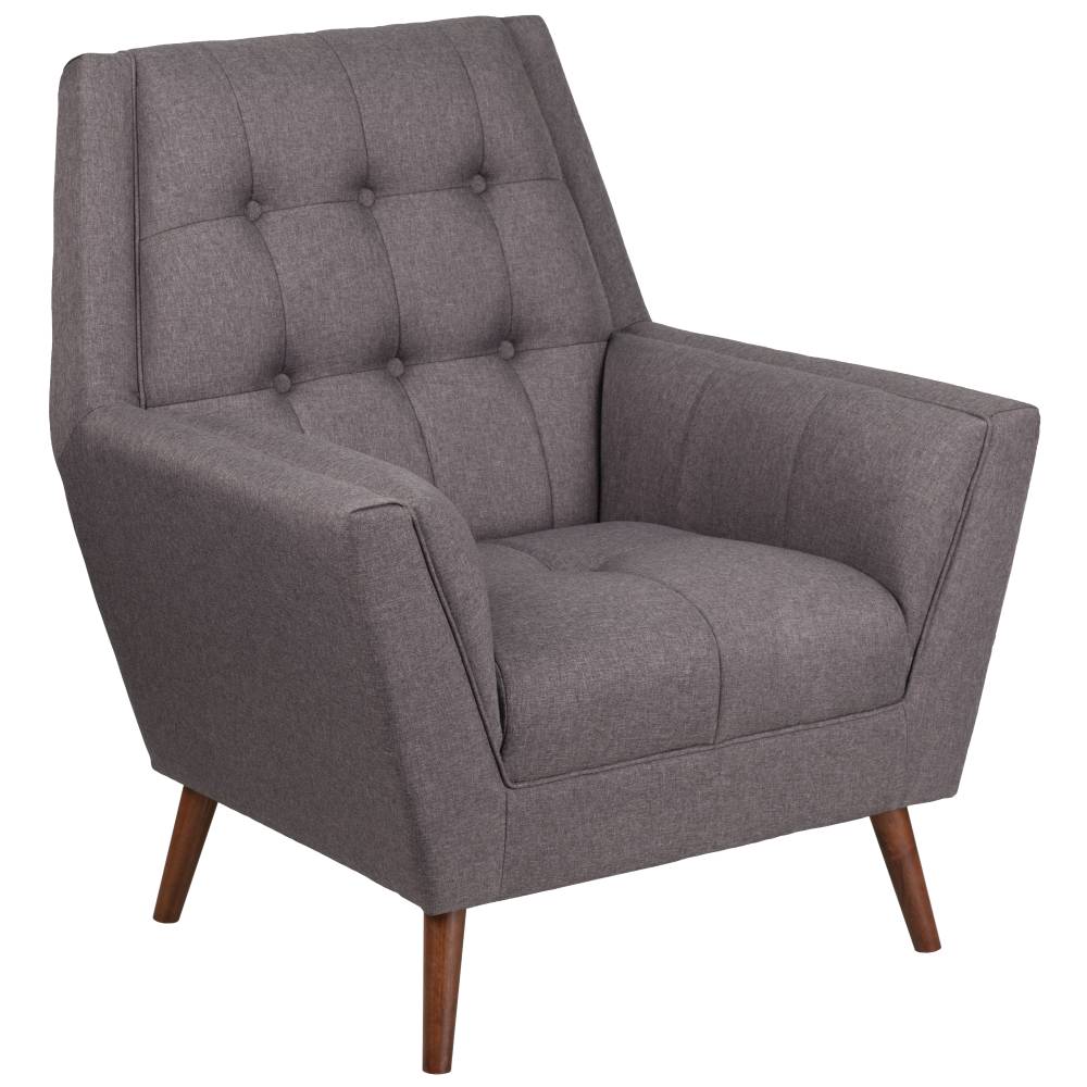 Gray Fabric Arm Chair