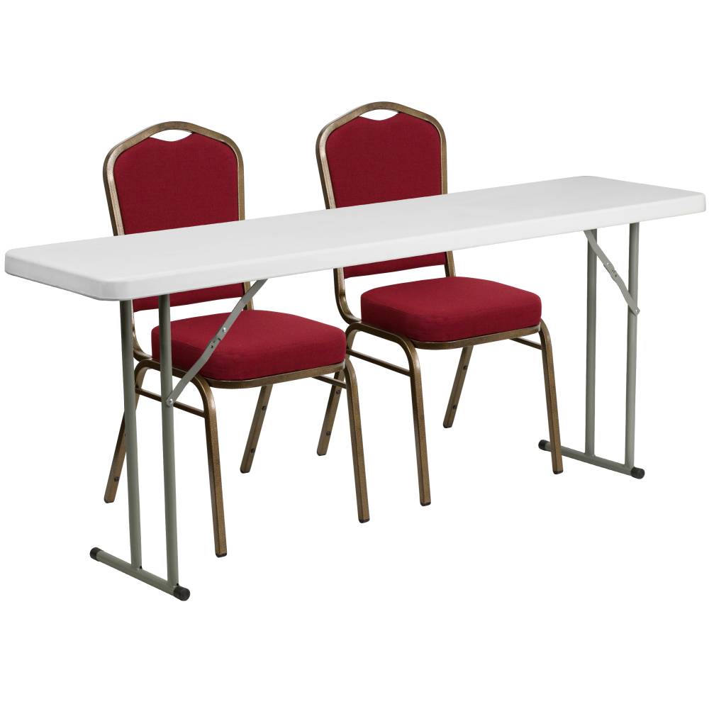 18x72 Table Set-Banquet Chairs