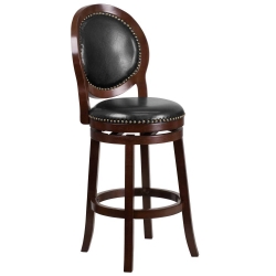 30" Cappuccino Wood Stool