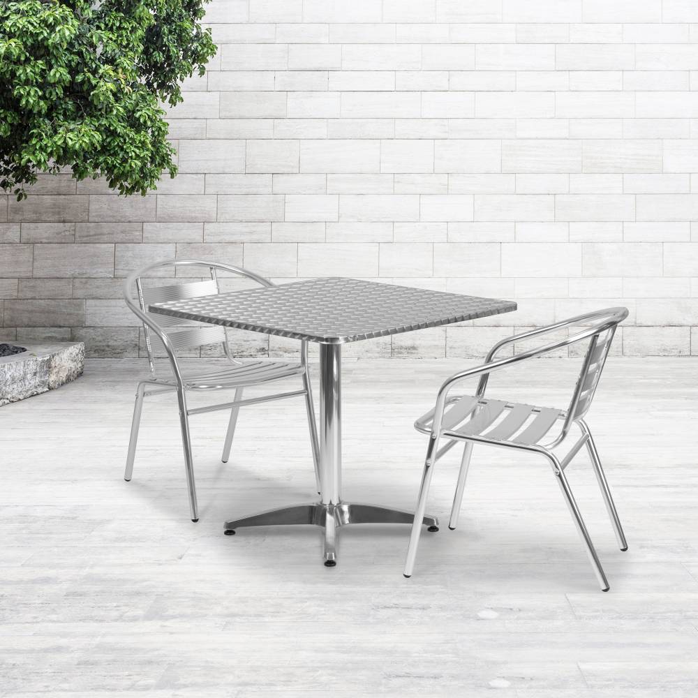31.5SQ Aluminum Table Set