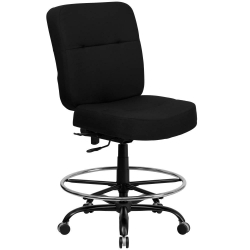 Black Fabric 400LB Draft Chair