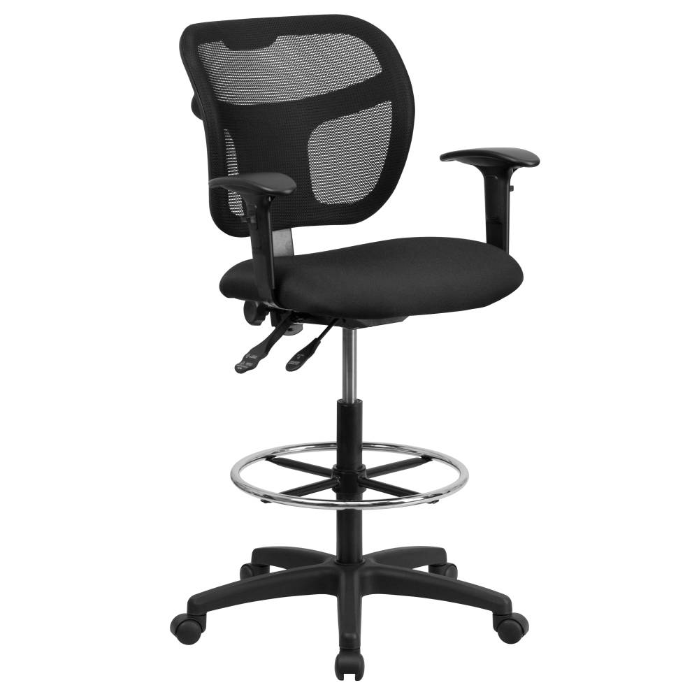 Black Mesh Draft Chair w/ Arms
