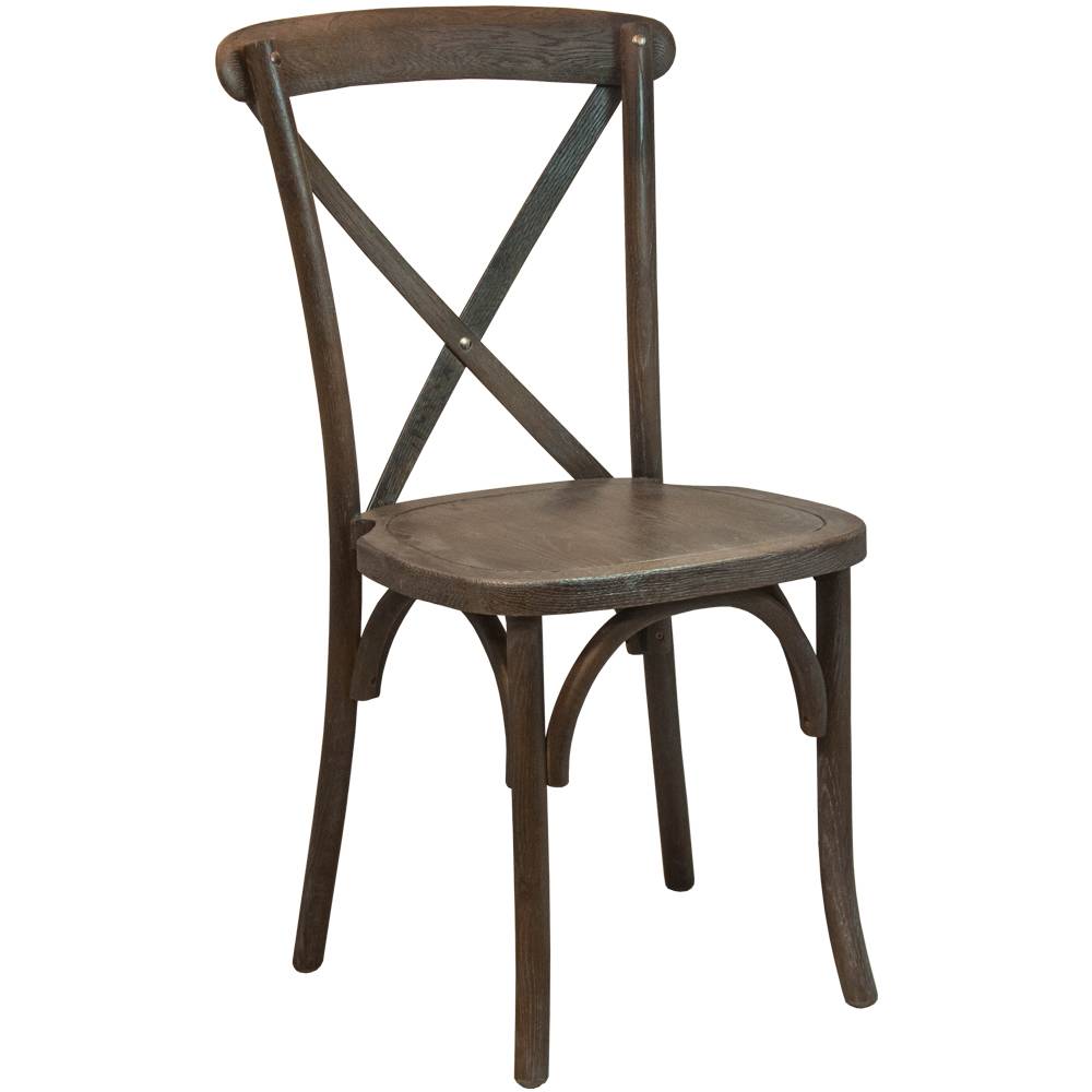 Dark Driftwood X-Back Chair