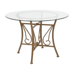 42RD Glass Table/Gold Frame