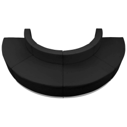 Black Leather Recep Set, 4 PC