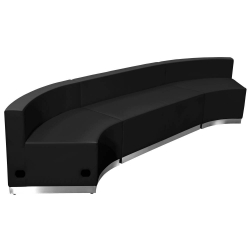 Black Leather Recep Set, 3 PC