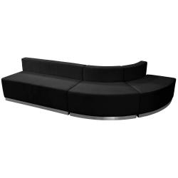 Black Leather Recep Set, 3 PC