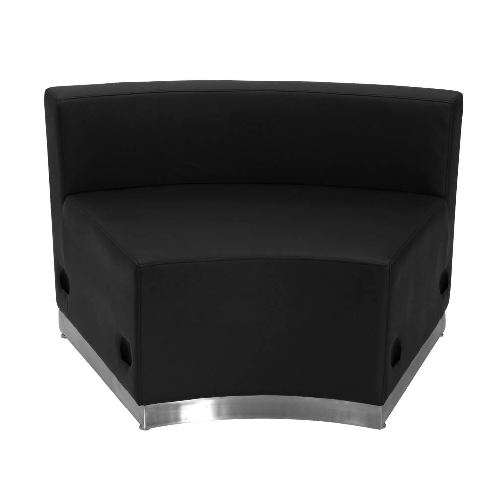 Black Concave Leather Chair