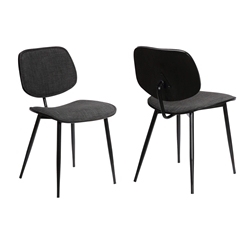 Lizzy Charcoal Modern Dining Accent Chairs - Set of 2