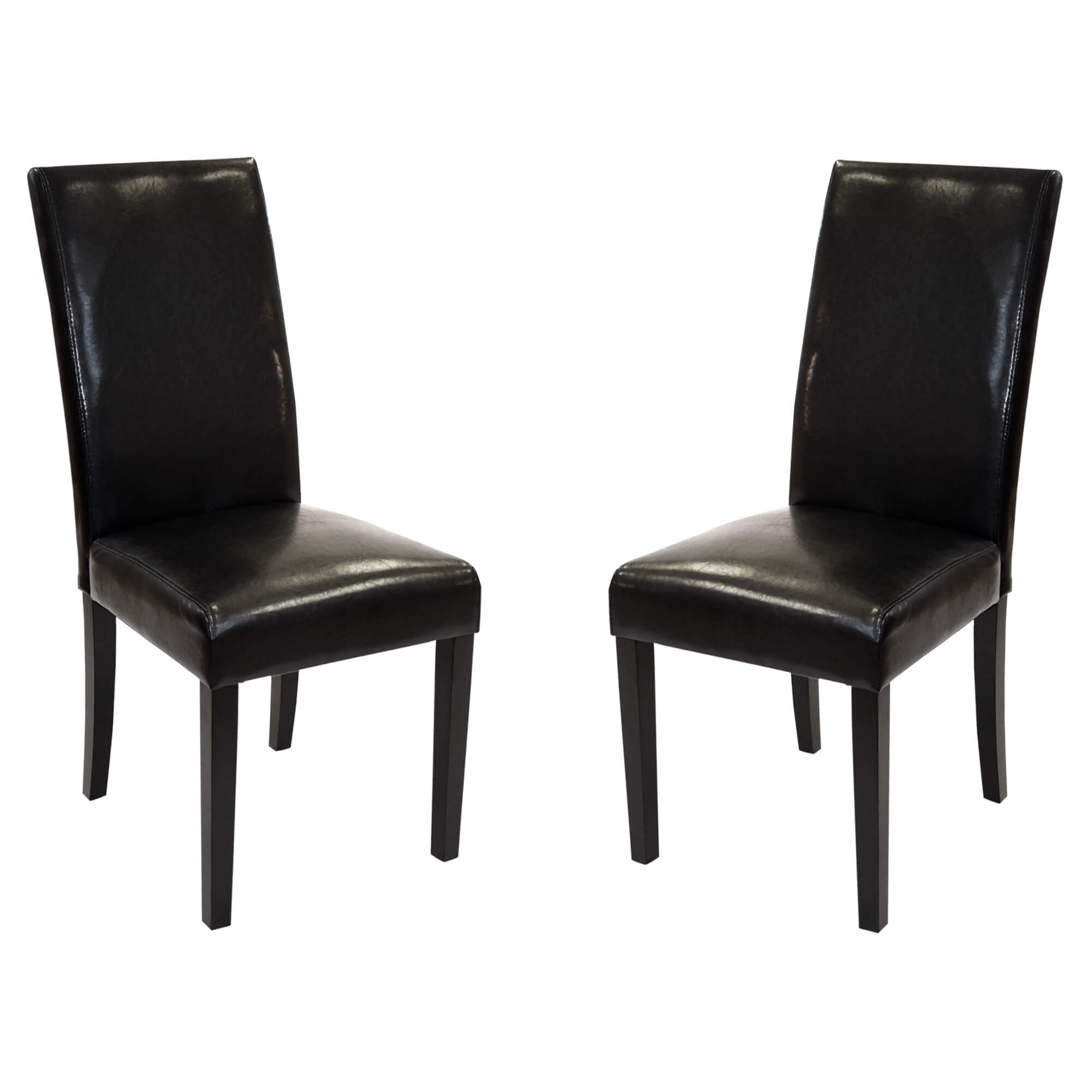 Black Bonded Leather Side Chair Md-014 - Set of 2