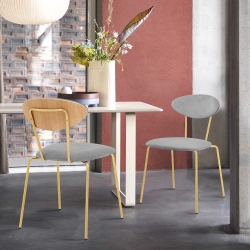 Oshen 26" Blue Faux Leather and Metal Counter Height Bar Stool